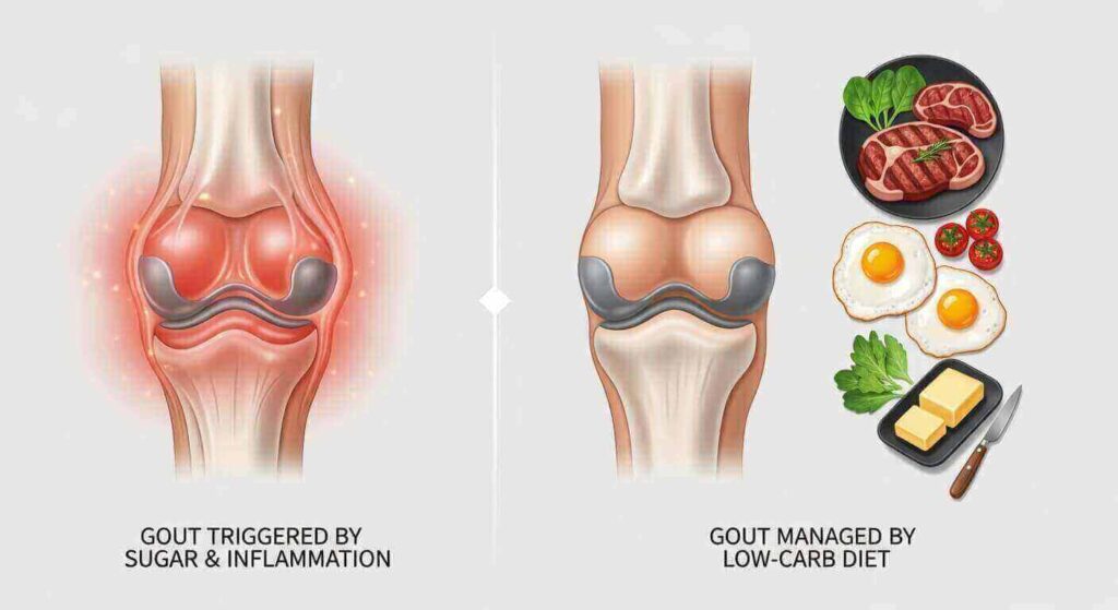 통풍, 육식, 통풍 원인, 통풍 식단, 요산, 저탄고지 통풍, 키토제닉 통풍, 통풍에 좋은 음식, 통풍에 나쁜 음식, 통풍 염증
