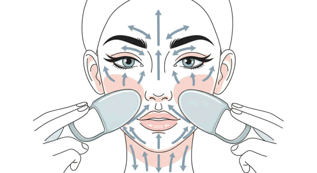 Gua sha benefits, facial lymphatic drainage massage, jade roller vs gua sha, gua sha facial map, gua sha oil for acne prone skin, face sculpting routine, morning puffiness remedy, facial tension relief.