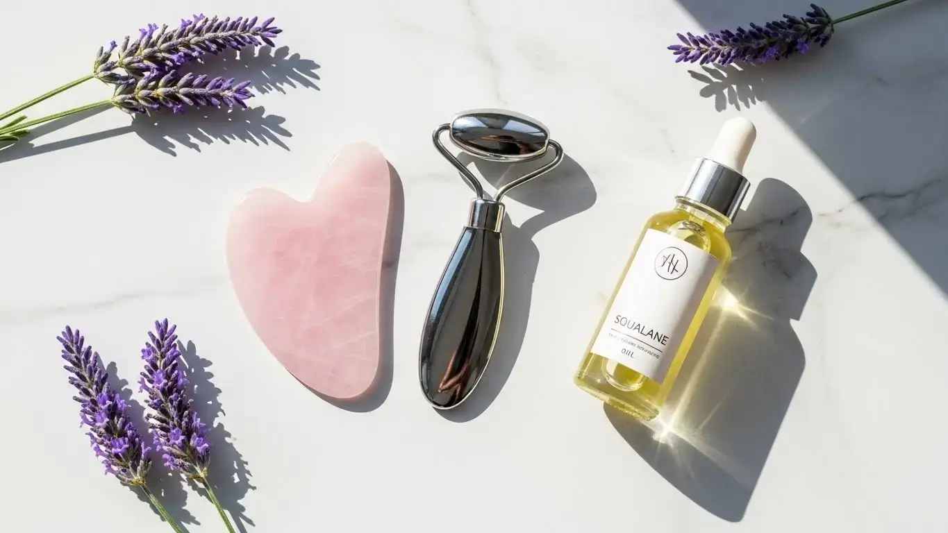 Best gua sha tools for beginners with sensitive skin, Rose quartz facial tool, Stainless steel gua sha benefits, Gua sha for sensitive skin routine, Lymphatic drainage for face, Facial massage tools reviews, How to use gua sha without irritation.