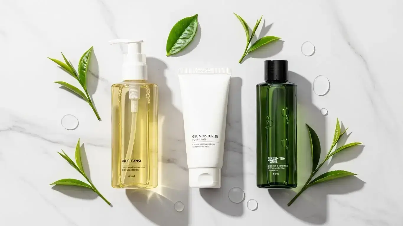 Korean skincare routine for beginners oily skin, 7 step korean skincare, double cleansing for oily skin, best k-beauty products for large pores, glass skin routine oily skin, sebum control skincare, niacinamide benefits, low pH cleanser.