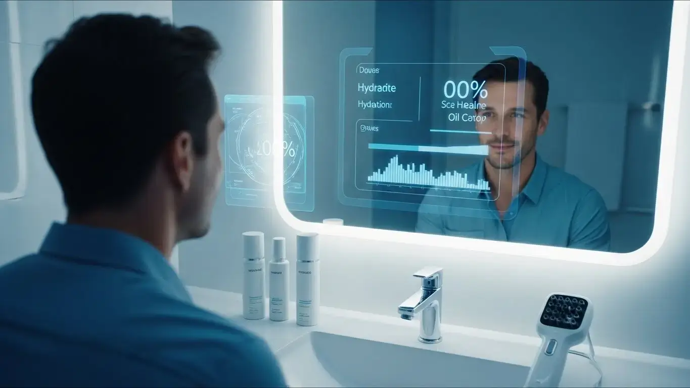 Personalized scalp care for men, Men's hair loss prevention 2026, Scalp microbiome analysis, AI hair care technology, Best scalp serum for men, Copper peptides for hair growth, Men's grooming trends 2026, Scalp exfoliation routine, Custom hair care, Smart scalp massager.