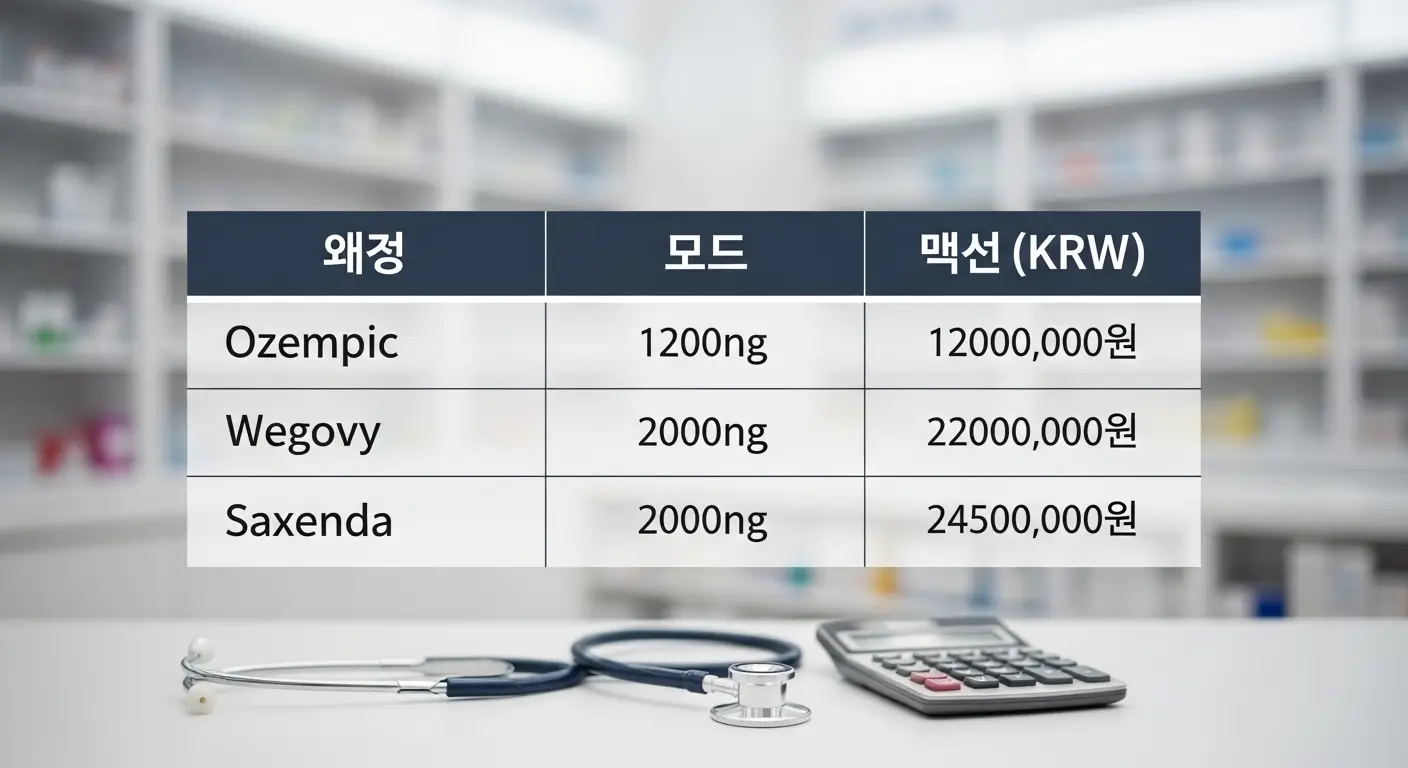 2026 한국 오젬픽 가격, 오젬픽 비용 비교, 오젬픽 처방비, 오젬픽 성지 약국, 삭센다 위고비 가격 차이, 비대면 다이어트약 처방, 다이어트 주사 가격, 오젬픽 실비 보험, 당뇨약 다이어트 비용, 종로 오젬픽 가격