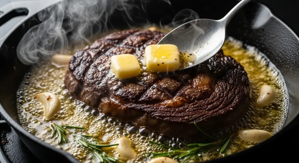 How To Cook The PERFECT Steak!, Steak cooking benefits, Pan-seared steak, Maillard reaction steak, Butter basting technique, Resting meat science, Cast iron steak benefits, Best oil for steak, Home steak guide, Restaurant quality steak