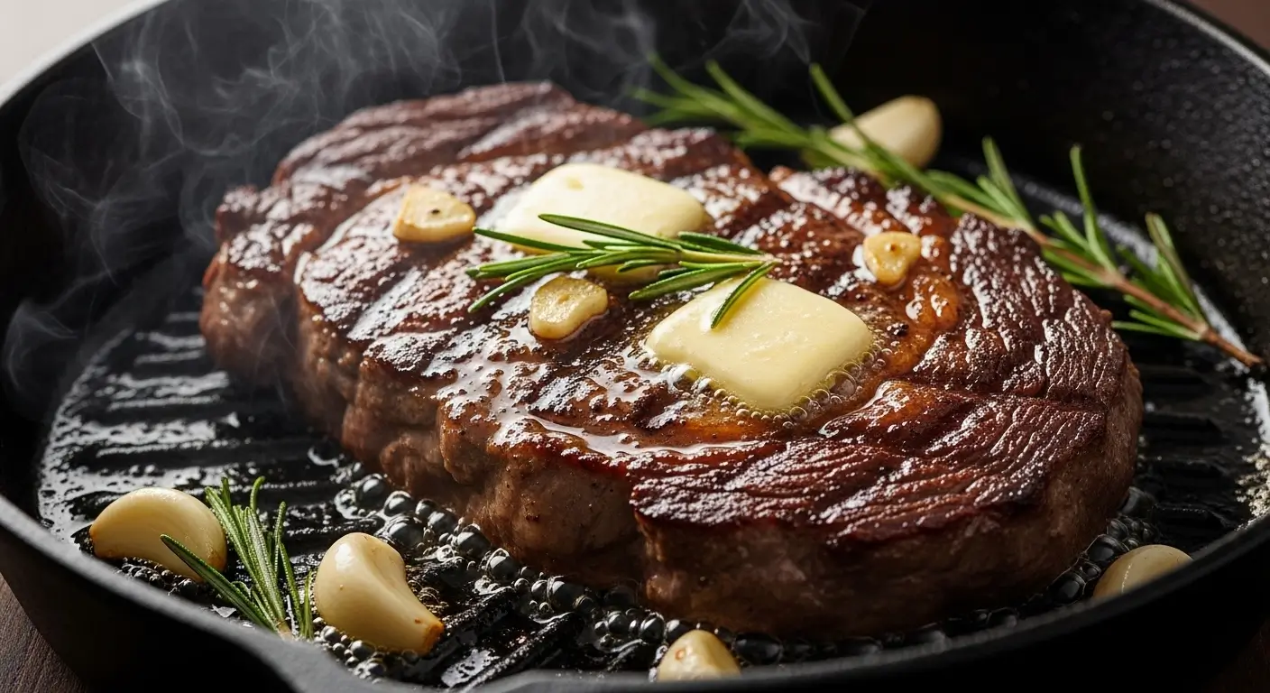How To Cook The PERFECT Steak!, Steak cooking benefits, Pan-seared steak, Maillard reaction steak, Butter basting technique, Resting meat science, Cast iron steak benefits, Best oil for steak, Home steak guide, Restaurant quality steak