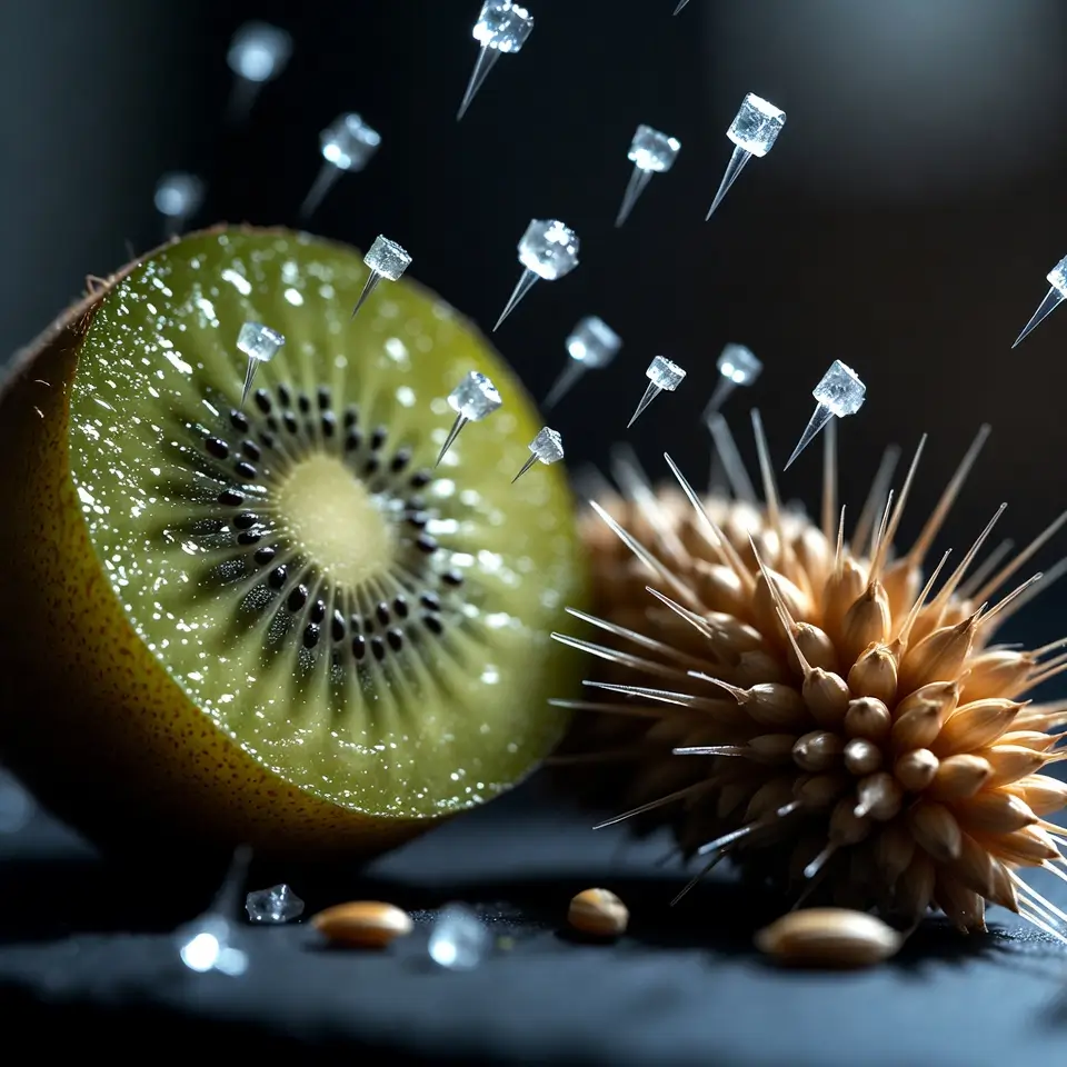 옥살산염, 키위 부작용, 통곡물 독소, 신장결석 식단, 장 누수 증후군, 액티니딘, 항영양소, 저옥살산 식단, 식물 독소, 수산칼슘 결석