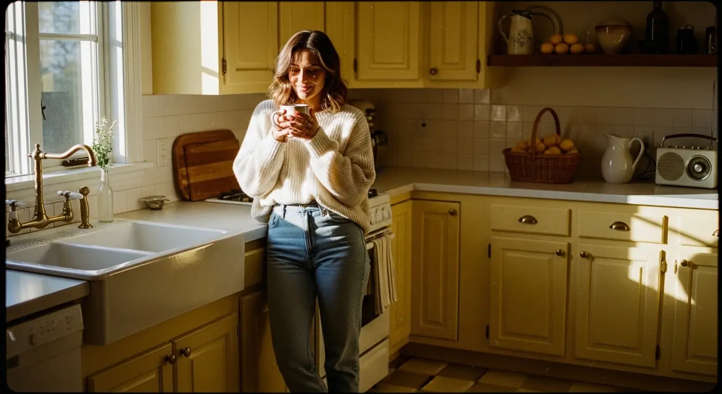 90s Butter Mom, Butter Yellow Trend, Soft Living Aesthetic, 90s Minimalism, Millennial Parenting Trends, Carolyn Bessette-Kennedy Style, Analog Nostalgia, Color Psychology Yellow, Optimistic Minimalism, 2026 Lifestyle Trends