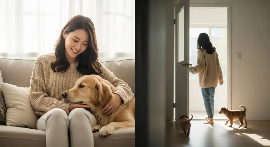 강아지 분리불안, 강아지가 따라다니는 이유, 벨크로독, 강아지 심리학, 옥시토신, 반려견 행동 교정, 강아지 화장실 동행, 동물 인지 과학, 반려견 유대감, 강아지 충성심