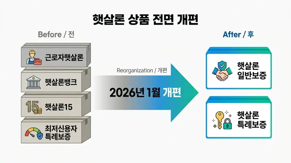 2026 햇살론 개편 근로자햇살론 햇살론15 일반 특례 통합