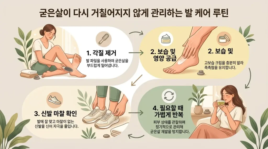 발각질 제거 후 보습 신발 마찰 관리 루틴