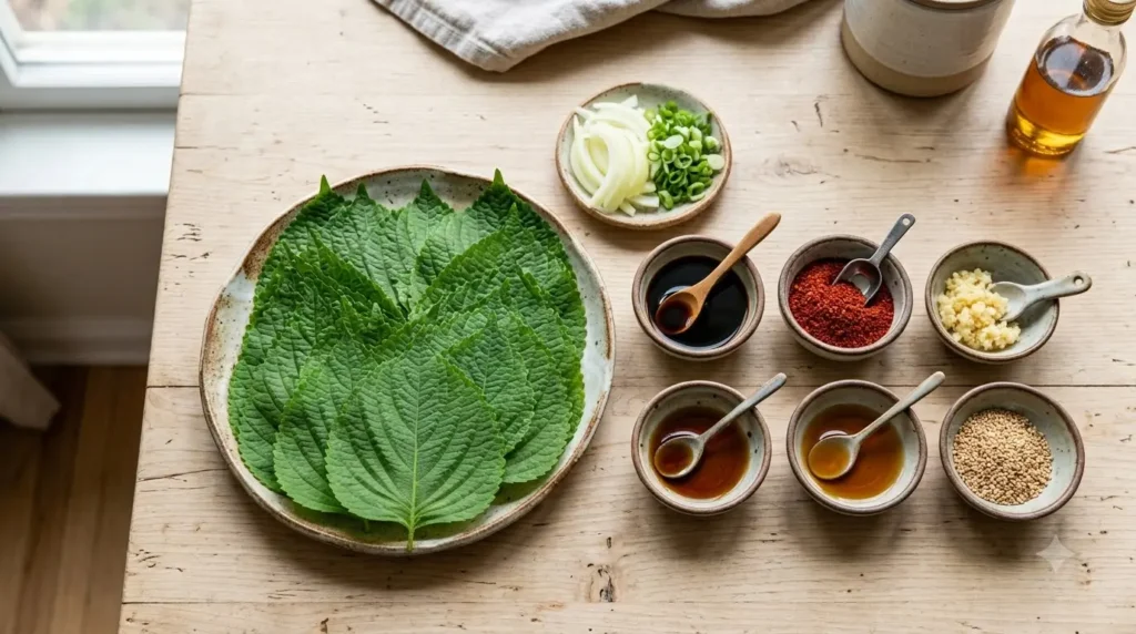 깻잎 김치 30장 황금레시피 재료 준비