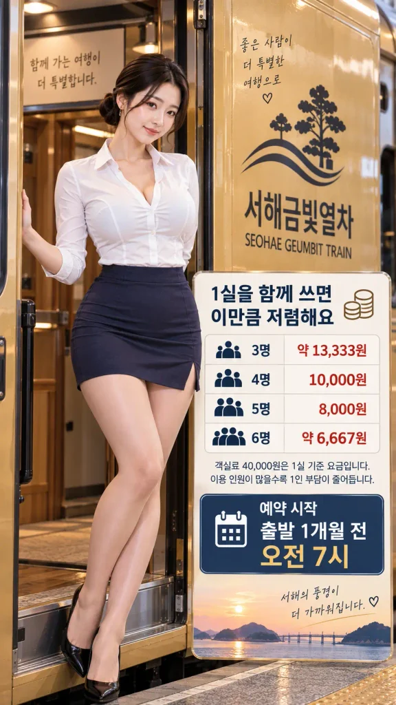 서해금빛열차 온돌마루실 가격 최종 정리 인원별 객실료 예약 시간