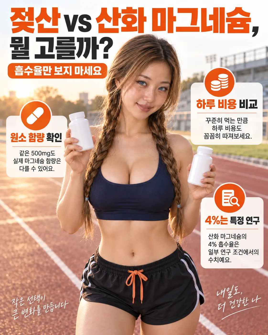 젖산 vs 산화 마그네슘, 흡수율·부작용 차이