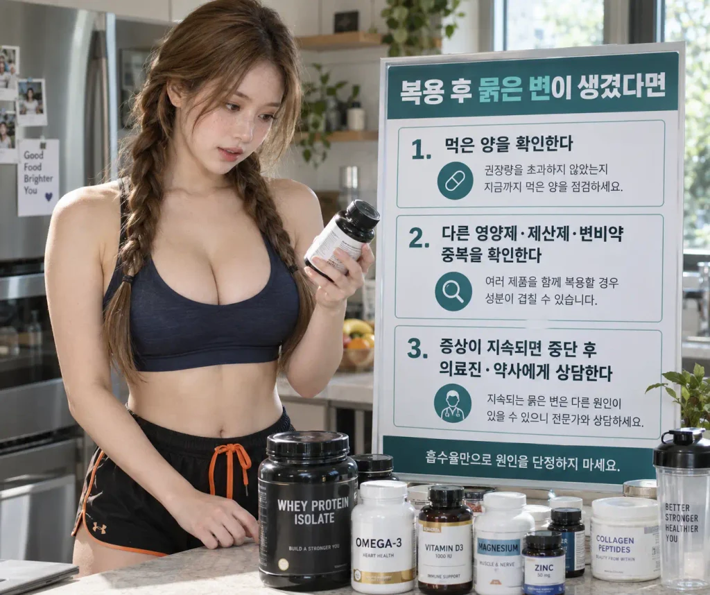 마그네슘 복용 후 설사 복통 발생 시 복용량과 중복 섭취 확인 체크리스트