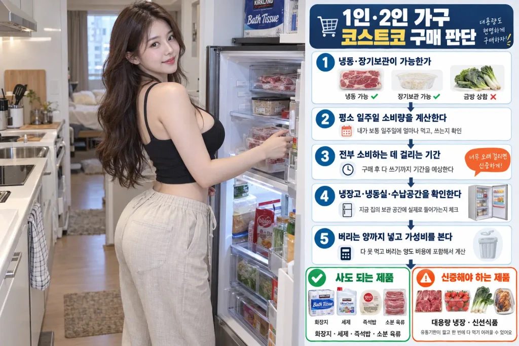 1인 가구 2인 가구 코스트코 대용량 제품 구매 판단 체크리스트