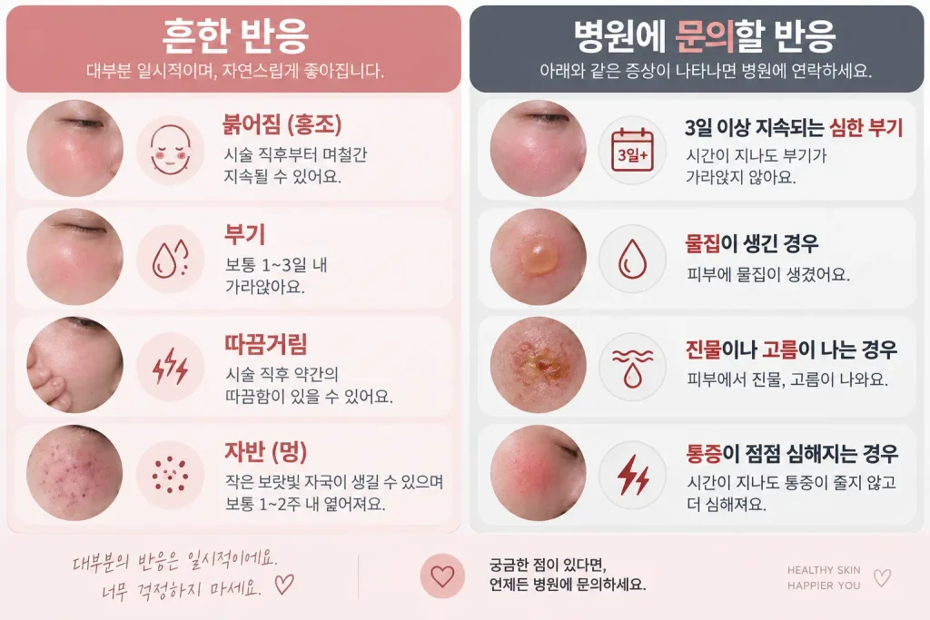 브이빔 레이저 통증 부작용 붉음 부기 자반 색소침착 정리