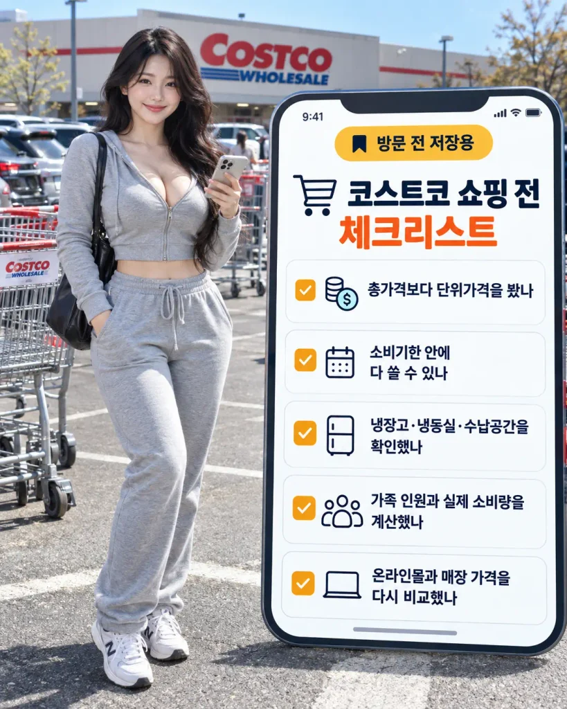 코스트코 쇼핑 전 체크리스트 단위가격 소비기한 보관공간 확인