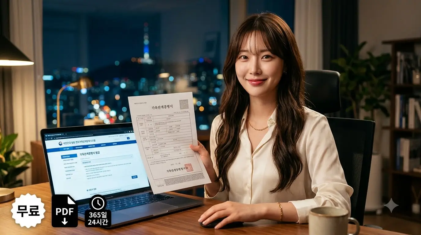 가족관계증명서 인터넷 무료 발급 방법 2026