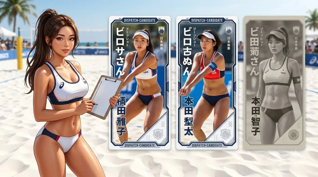 2026 아시안게임 일본 여자 비치발리볼 마츠모토 렌 논 이토 사쿠라 사와메 마유
