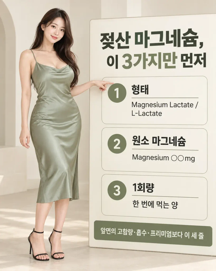 위장에 부담 없는 젖산 마그네슘 고르는 법 형태 원소 마그네슘 1회 섭취량