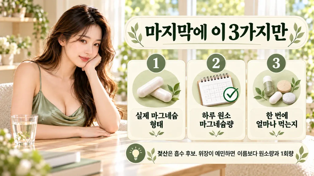 위장에 부담 없는 젖산 마그네슘 추천 최종 선택 기준
