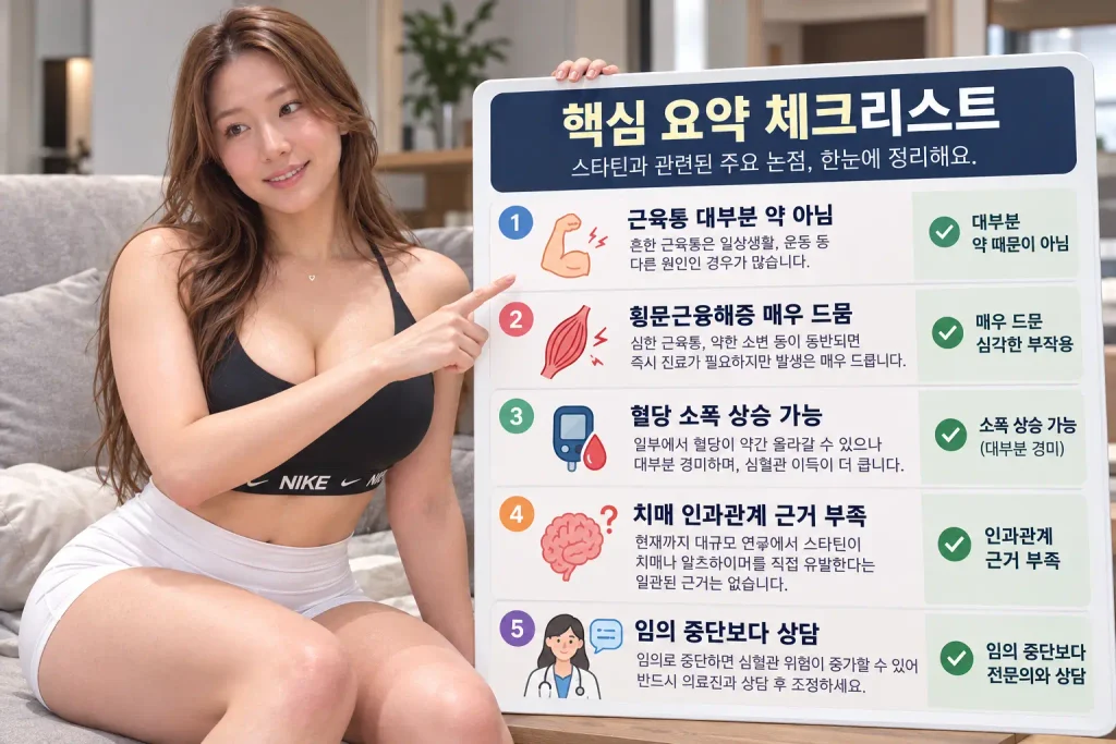 스타틴 부작용 9가지 근육통 당뇨 간수치 치매 LDL 핵심 정리