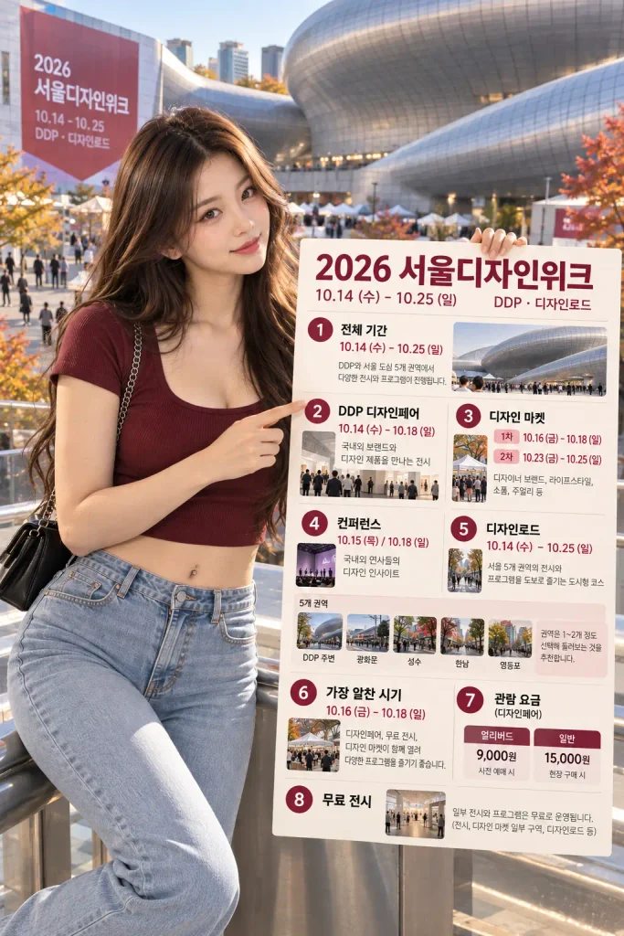 2026 서울디자인위크 일정 입장료 추천 날짜 디자인로드 핵심 정리