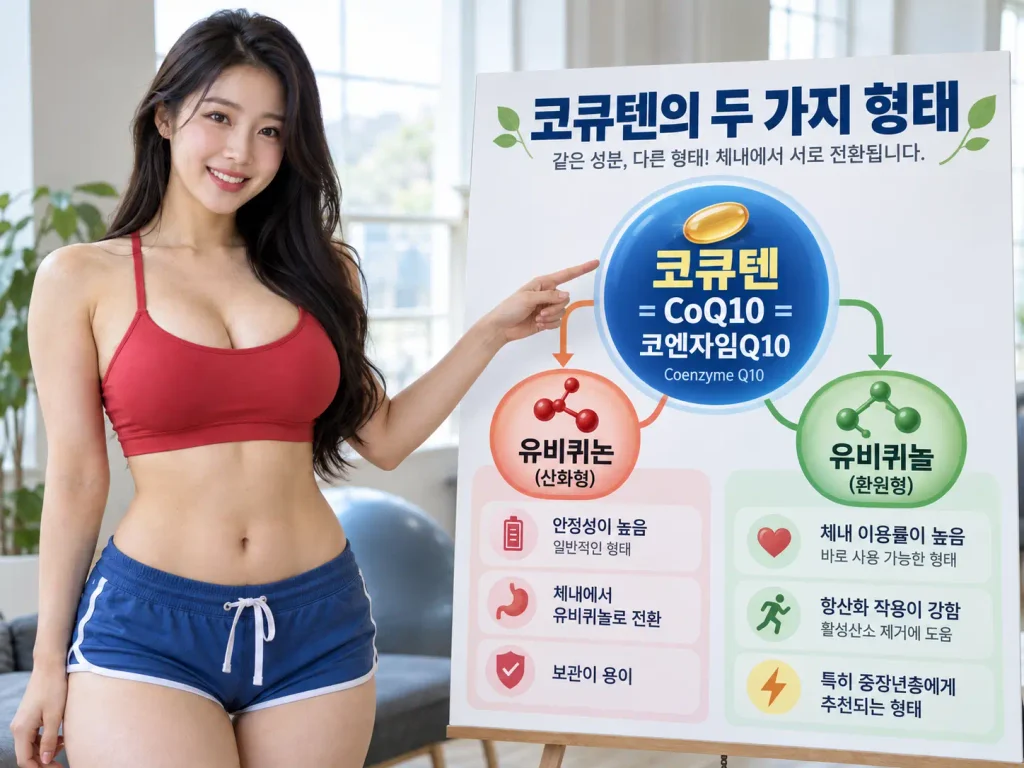 코큐텐 코엔자임Q10 CoQ10 유비퀴논 유비퀴놀 차이