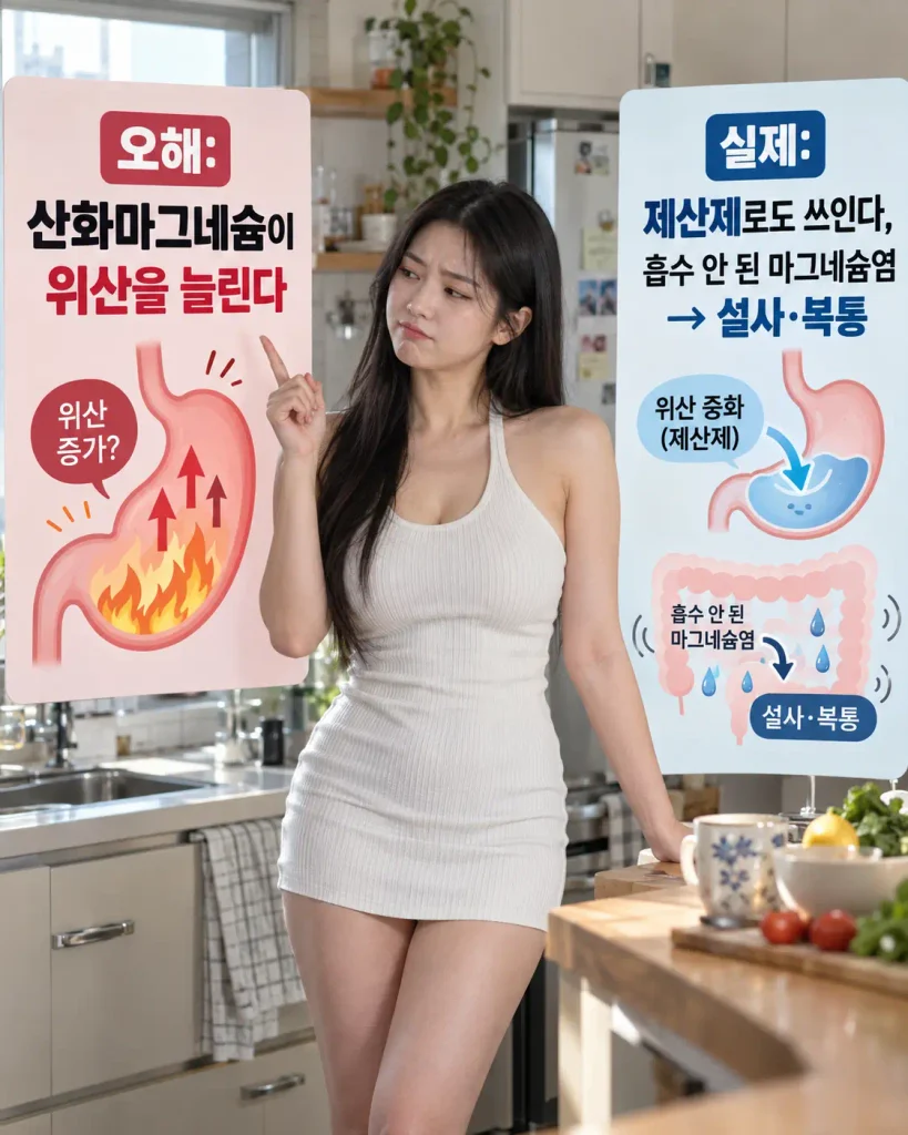 산화마그네슘 속쓰림 위산 증가 오해와 위장 부작용 차이