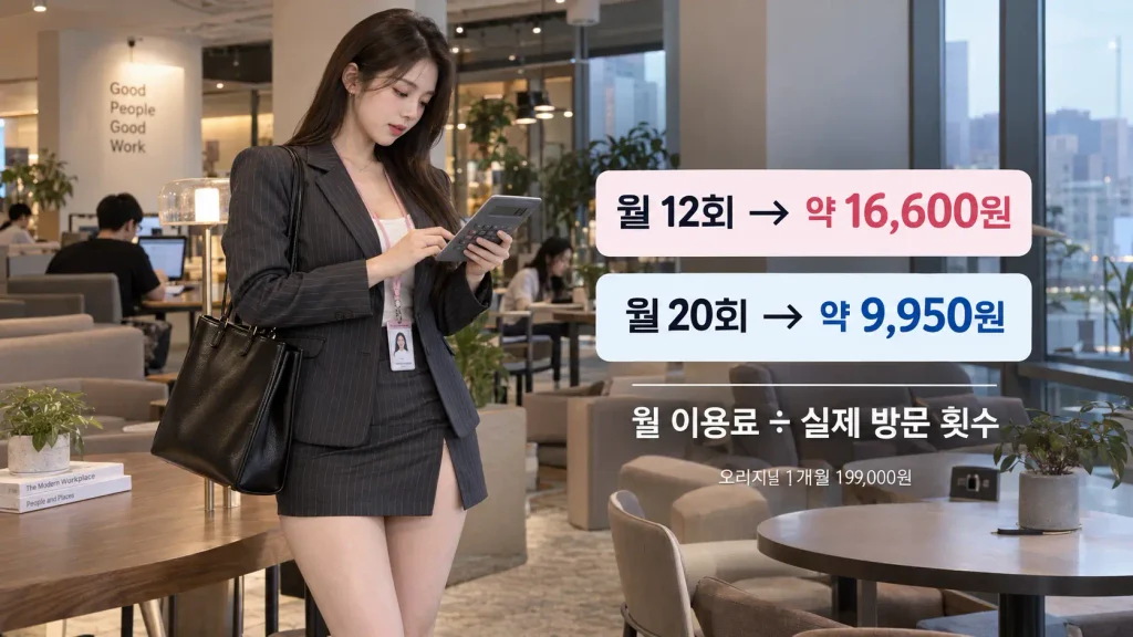 파이브스팟 월 이용료 방문 횟수별 1회 비용 계산