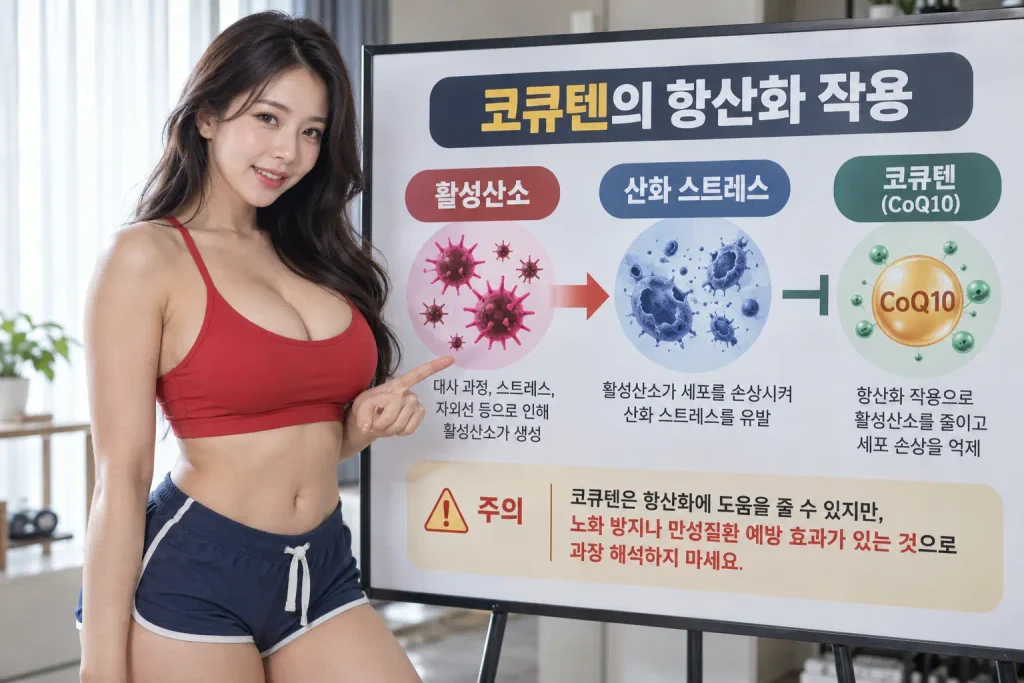 코엔자임Q10 항산화 효능 활성산소 산화 스트레스 설명