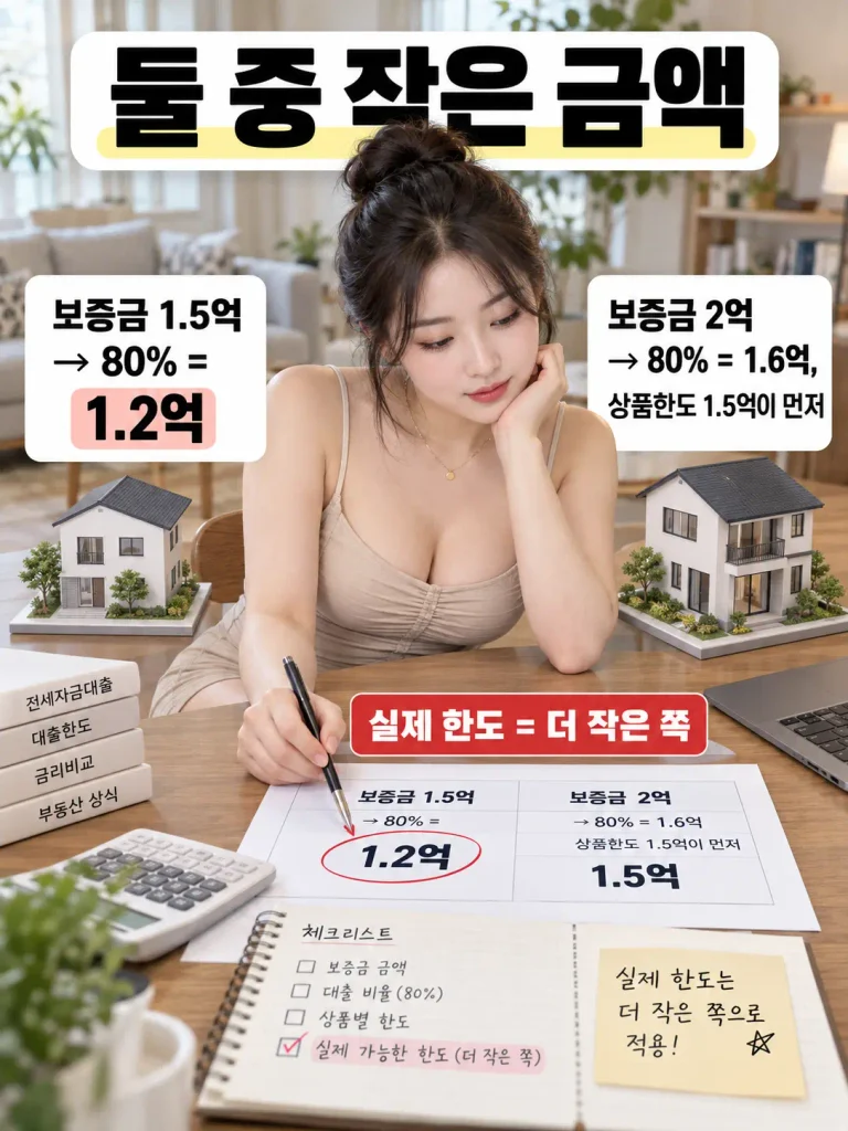 청년 버팀목 1억5천만원 보증금 80퍼센트 한도 계산