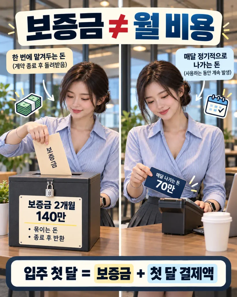공유오피스 보증금 월 비용 초기 필요자금 계산 차이