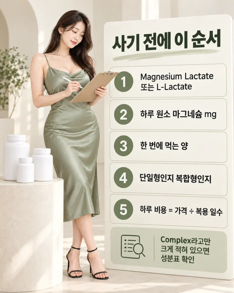 위장에 부담 적은 젖산 마그네슘 추천 제품 고르는 기준
