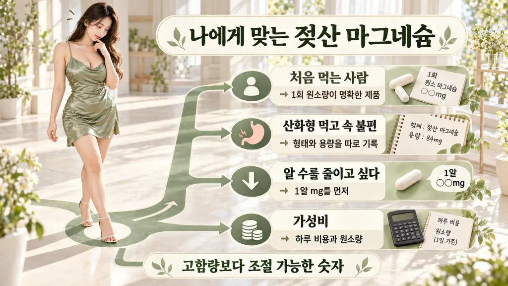 위장이 예민한 사람 젖산 마그네슘 상황별 추천 선택법