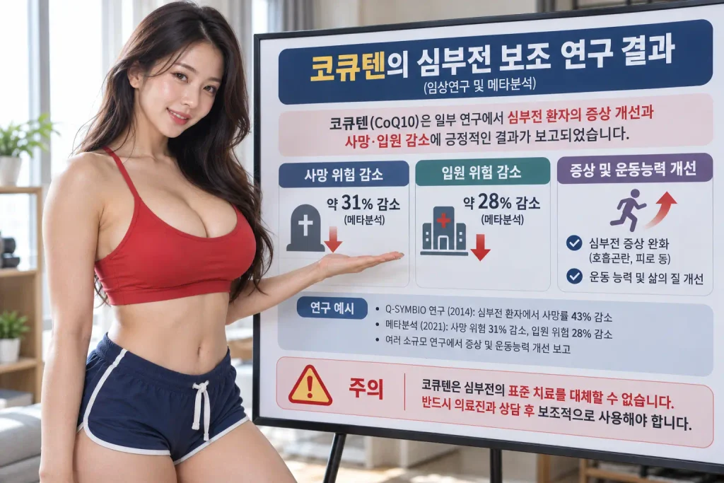 코엔자임Q10 심장 건강 심부전 연구 효과 한계