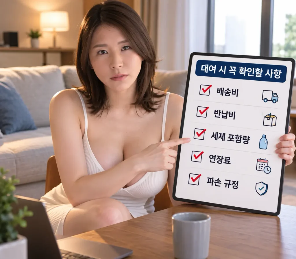 소파 청소기 대여 배송비 반납비 세제 연장료 체크리스트