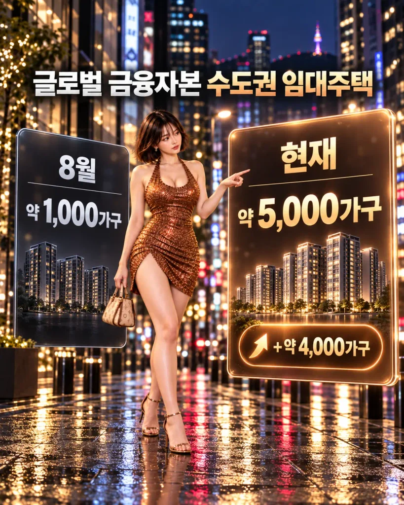 글로벌 금융자본 국내 임대주택 1000가구에서 5000가구 증가 비교