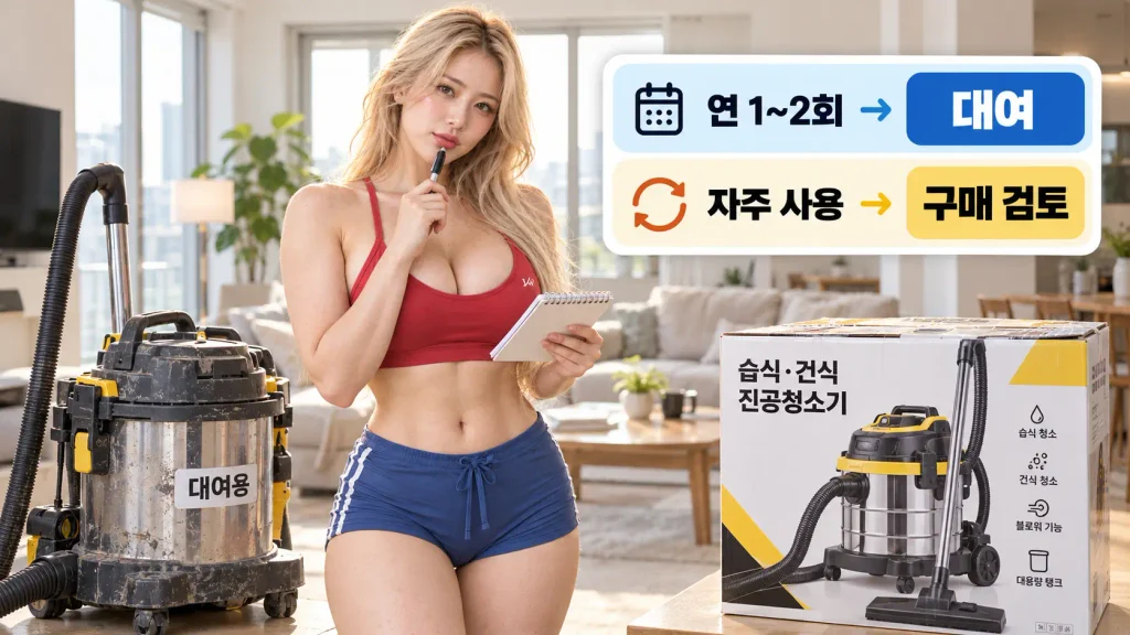 습식청소기 대여와 구매 비교 사용 빈도별 선택 가이드